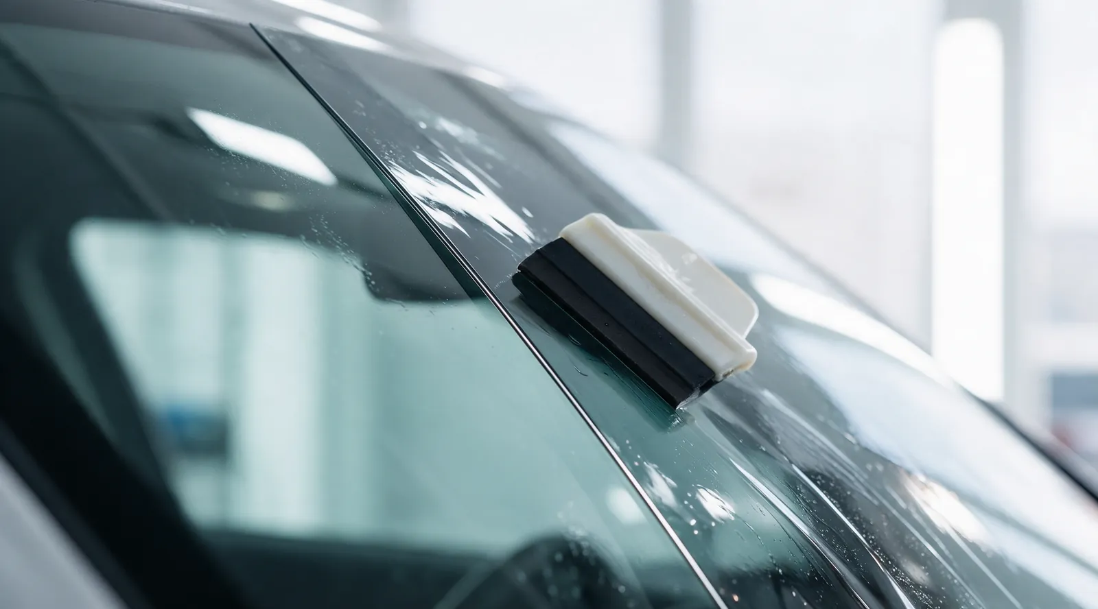 Ceramic window tint edge, crisp cut line